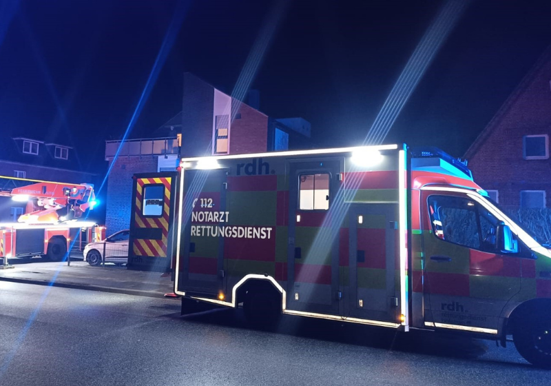 Nachteinsatz eines RTW mit der Feuerwehr